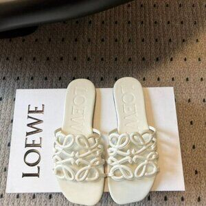 Loewe White Heeled Sandals